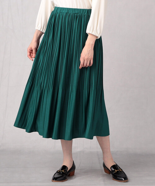 Comme　Ca　Mature（コムサマチュア）の「【セットアイテム】＜ウォッシャブル＞　チュニック×プリーツスカート（スカート・レディース・ホワイト/ブラック/カーキ・FREE）」の11枚目の写真