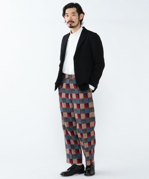 BEAMS PLUS(ビームスプラス)の「BEAMS PLUS / ドビーチェック ドローストリング トラウザーズ(スラックス・メンズ・その他・L/S/M/X-LARGE)」の2枚目の写真