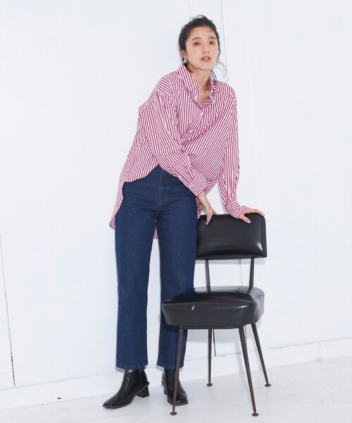 THE SHOP TK (ザ ショップ ティーケー )の「◆【CLUEL 9月号掲載】【ビッグシルエット】レギュラーカラーシャツ(シャツ/ブラウス・レディース・オリーブ/ホワイト系/ネイビー系2/レッド系4・11/12/13)」の20枚目の写真