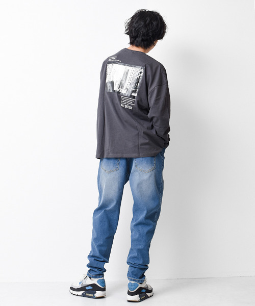 RAT EFFECT(ラットエフェクト)の「デニムテーパードパンツ(デニムパンツ・キッズ・ネイビー/ブルー/ケミカルウォッシュ・120/130/140/150/160)」の7枚目の写真