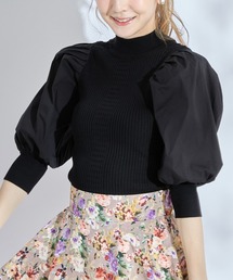 tocco closet | ケーブル×リブ編みニット切り替えプルオーバー(ニット/セーター)