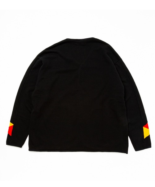 AlexanderLeeChang(アレキサンダーリーチャン)の「AlexanderLeeChang/アレキサンダーリーチャン BLC SWET SANKAKU CARDIGAN BC012201(カーディガン/ボレロ・メンズ・ブラック/グレー/マスタード・MEDIUM/LARGE/X-LARGE)」の4枚目の写真