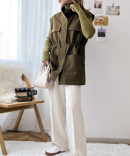 プラスワンでこなれ感。bigポケットミリタリーベスト