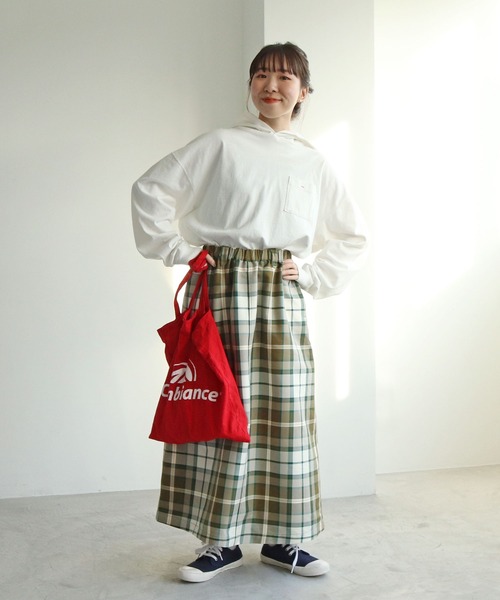 PAR ICI（パーリッシィ）の「トラッドチェック ロングスカート 