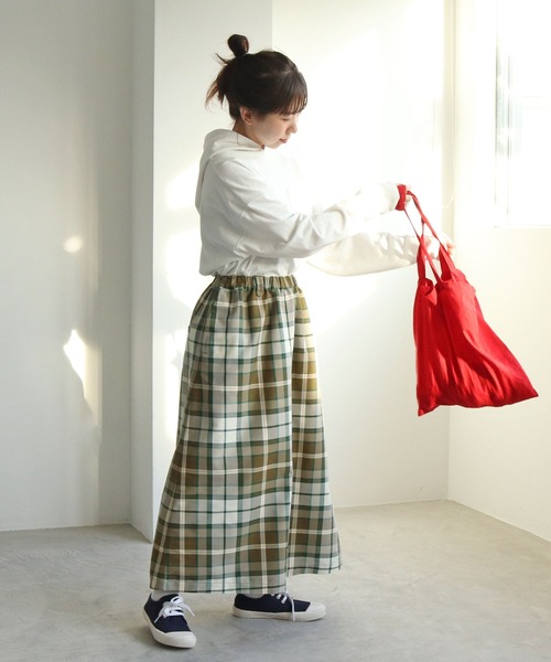 PAR ICI（パーリッシィ）の「トラッドチェック ロングスカート 