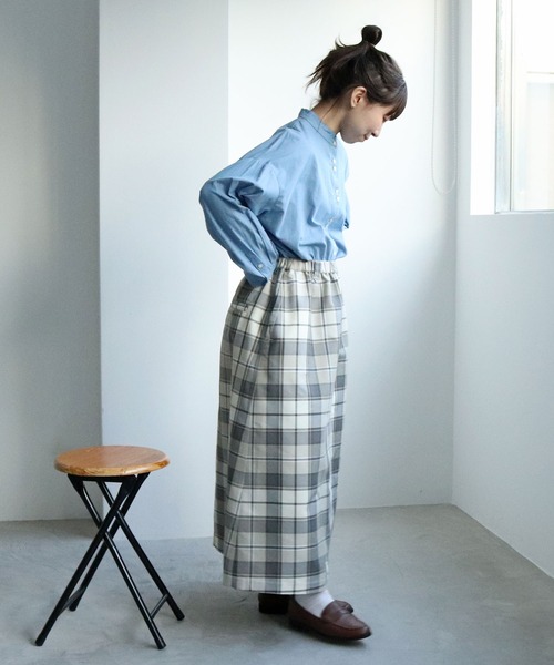PAR ICI（パーリッシィ）の「トラッドチェック ロングスカート 