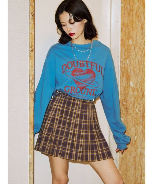 jouetie（ジュエティ）の「ハートサターンロンT（Tシャツ/カットソー・レディース・ブラック/オフホワイト/ブルー・MEDIUM）」の3枚目の写真