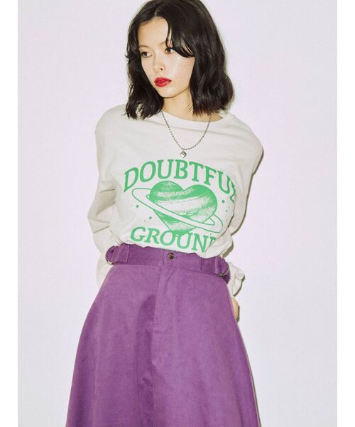 jouetie（ジュエティ）の「ハートサターンロンT（Tシャツ/カットソー・レディース・ブラック/オフホワイト/ブルー・MEDIUM）」の14枚目の写真