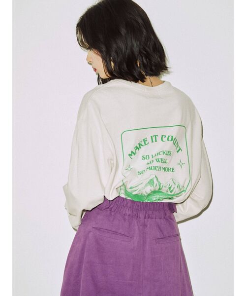 jouetie（ジュエティ）の「ハートサターンロンT（Tシャツ/カットソー・レディース・ブラック/オフホワイト/ブルー・MEDIUM）」の5枚目の写真