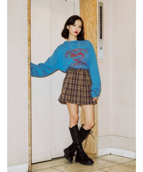 jouetie（ジュエティ）の「ハートサターンロンT（Tシャツ/カットソー・レディース・ブラック/オフホワイト/ブルー・MEDIUM）」の6枚目の写真