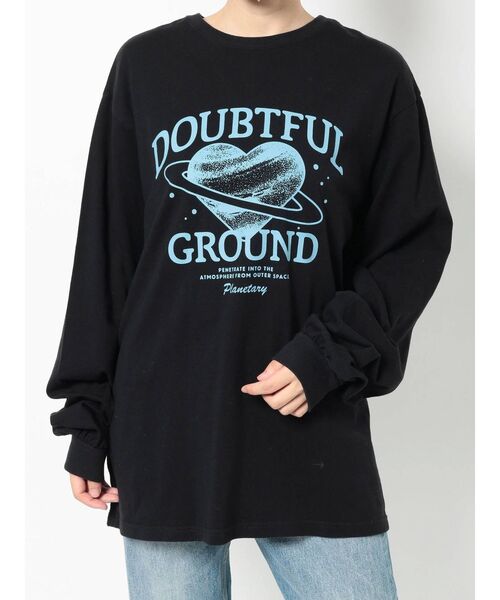 jouetie（ジュエティ）の「ハートサターンロンT（Tシャツ/カットソー・レディース・ブラック/オフホワイト/ブルー・MEDIUM）」の17枚目の写真