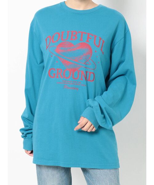 jouetie（ジュエティ）の「ハートサターンロンT（Tシャツ/カットソー・レディース・ブラック/オフホワイト/ブルー・MEDIUM）」の8枚目の写真