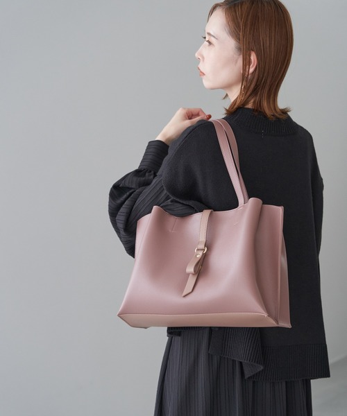 ROPE' PICNIC(ロペピクニック)の「【WEB限定カラー:ピンク】フラットリボンベルト2層A4トートバッグ(トートバッグ・レディース・ブラック/キナリ/ブルー系その他6/ピンク系その他2・FREE)」の22枚目の写真