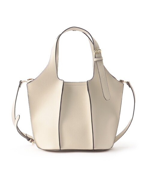 THE SHOP TK (ザ ショップ ティーケー )の「◆【ショルダー付2WAY】パネルミドルトートバッグ(トートバッグ・レディース・ブラウン系その他/オレンジ/ブルー/ブラック・00)」の2枚目の写真