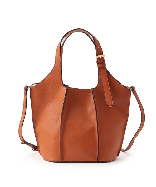 THE SHOP TK (ザ ショップ ティーケー )の「◆【ショルダー付2WAY】パネルミドルトートバッグ(トートバッグ・レディース・ブラウン系その他/オレンジ/ブルー/ブラック・00)」の4枚目の写真