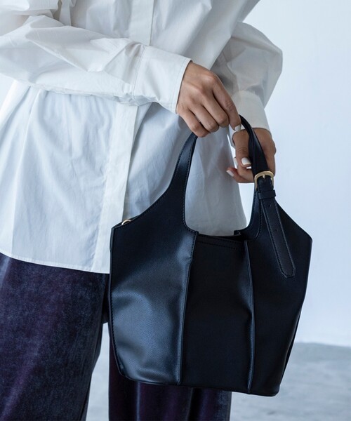 THE SHOP TK (ザ ショップ ティーケー )の「◆【ショルダー付2WAY】パネルミドルトートバッグ(トートバッグ・レディース・ブラウン系その他/オレンジ/ブルー/ブラック・00)」の1枚目の写真