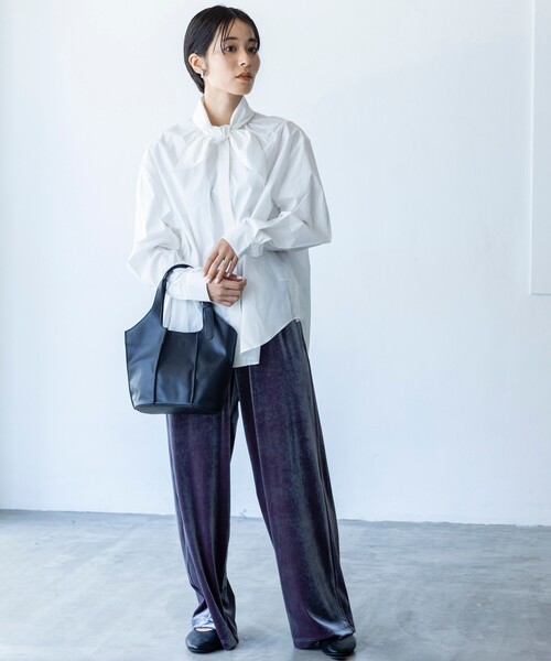 THE SHOP TK (ザ ショップ ティーケー )の「◆【ショルダー付2WAY】パネルミドルトートバッグ(トートバッグ・レディース・ブラウン系その他/オレンジ/ブルー/ブラック・00)」の6枚目の写真