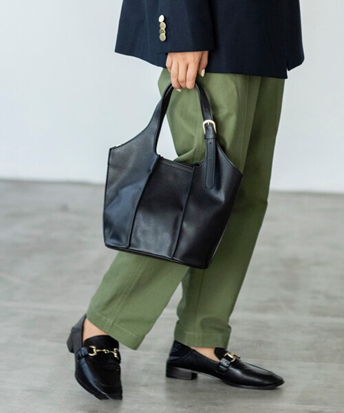 THE SHOP TK (ザ ショップ ティーケー )の「◆【ショルダー付2WAY】パネルミドルトートバッグ(トートバッグ・レディース・ブラウン系その他/オレンジ/ブルー/ブラック・00)」の7枚目の写真