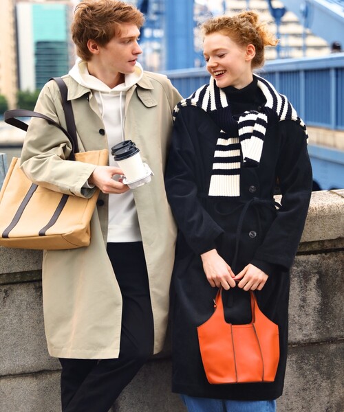 THE SHOP TK (ザ ショップ ティーケー )の「◆【ショルダー付2WAY】パネルミドルトートバッグ(トートバッグ・レディース・ブラウン系その他/オレンジ/ブルー/ブラック・00)」の11枚目の写真