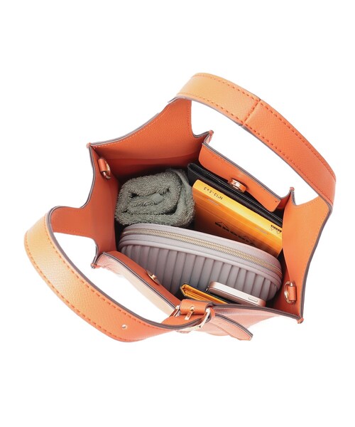 THE SHOP TK (ザ ショップ ティーケー )の「◆【ショルダー付2WAY】パネルミドルトートバッグ(トートバッグ・レディース・ブラウン系その他/オレンジ/ブルー/ブラック・00)」の22枚目の写真