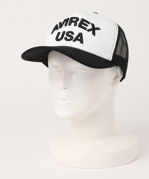 AVIREX(アヴィレックス)の「AVIREX / USA メッシュキャップ 14407200(キャップ・レディース・ホワイト/ブラック/ネイビー/ブラック系その他/カーキ・FREE)」の9枚目の写真