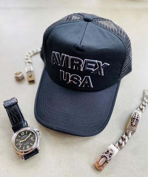 AVIREX(アヴィレックス)の「AVIREX / USA メッシュキャップ 14407200(キャップ・レディース・ホワイト/ブラック/ネイビー/ブラック系その他/カーキ・FREE)」の18枚目の写真