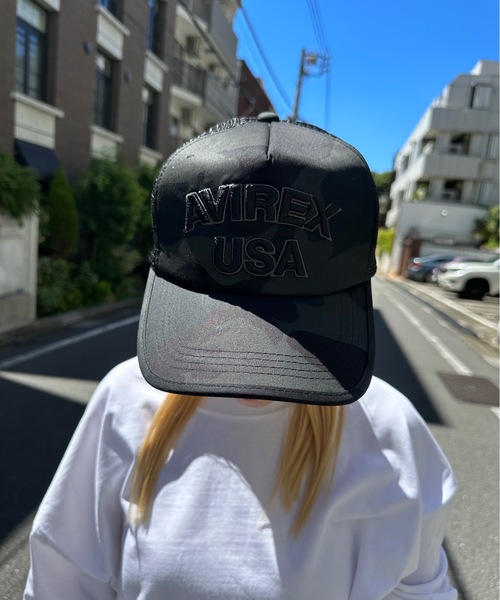AVIREX(アヴィレックス)の「AVIREX / USA メッシュキャップ 14407200(キャップ・レディース・ホワイト/ブラック/ネイビー/ブラック系その他/カーキ・FREE)」の14枚目の写真