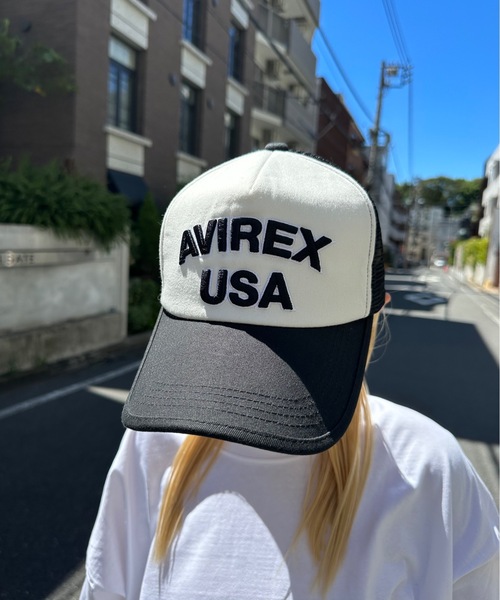 AVIREX(アヴィレックス)の「AVIREX / USA メッシュキャップ 14407200(キャップ・レディース・ホワイト/ブラック/ネイビー/ブラック系その他/カーキ・FREE)」の19枚目の写真