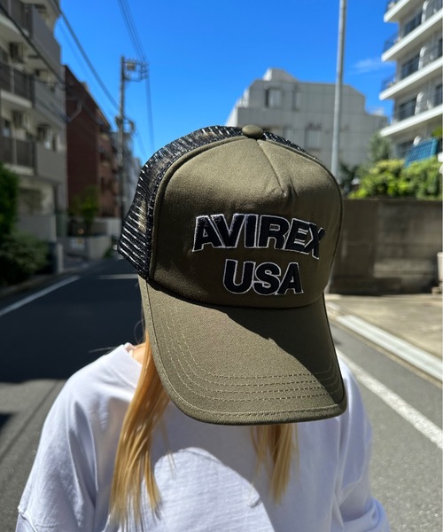 AVIREX(アヴィレックス)の「AVIREX / USA メッシュキャップ 14407200(キャップ・レディース・ホワイト/ブラック/ネイビー/ブラック系その他/カーキ・FREE)」の20枚目の写真