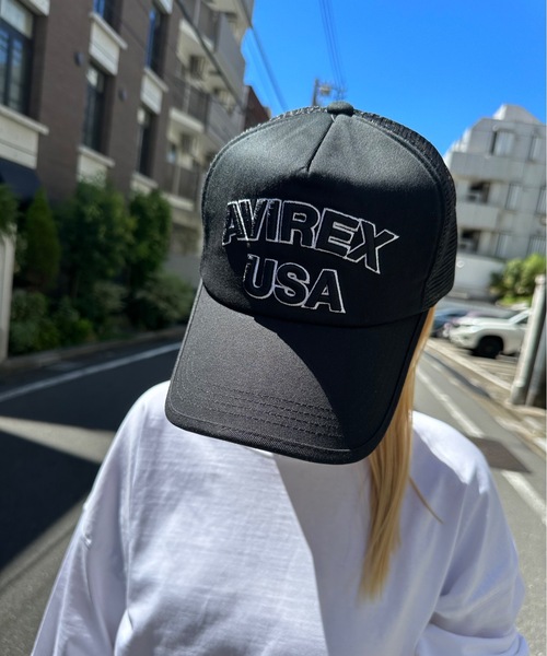 AVIREX(アヴィレックス)の「AVIREX / USA メッシュキャップ 14407200(キャップ・レディース・ホワイト/ブラック/ネイビー/ブラック系その他/カーキ・FREE)」の21枚目の写真