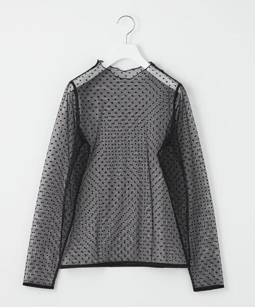 kaene(カエン)の「<kaene>ドットチュール ブラウス<Select by EMMEL REFINES>(シャツ/ブラウス・レディース・ブラック・FREE)」の1枚目の写真