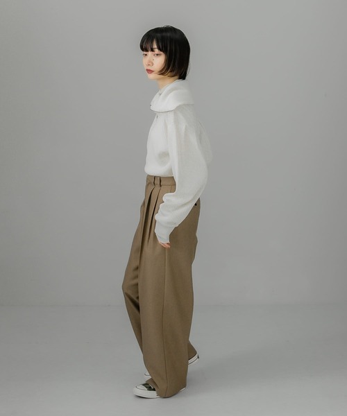 KBF(ケイビーエフ)の「ダブルタックストレートパンツ(その他パンツ・レディース・ブラック/ブラウン/グリーン系その他・ONE)」の21枚目の写真