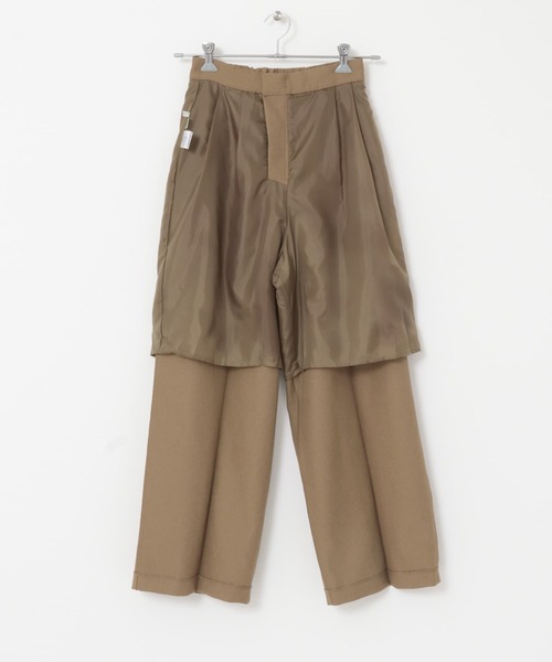 KBF(ケイビーエフ)の「ダブルタックストレートパンツ(その他パンツ・レディース・ブラック/ブラウン/グリーン系その他・ONE)」の7枚目の写真