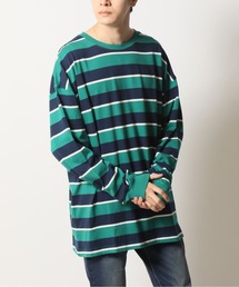 Beno | レトロボーダーTEE ロングスリーブTシャツ(Tシャツ/カットソー)