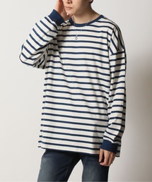 レトロボーダーTEE ロングスリーブTシャツ