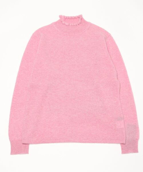 BRODIAEA(ブローディア)の「BRODIAEA 洗えるカシミヤシリーズ ハイネックフリルニット(ニット/セーター・レディース・エメラルド/ボルドー/ピンクベージュ/モカ/ラベンダー/ライトピンク/バイオレット/サックスブルー/サンドベージュ/アクア/ライラック/コバルトブルー/チェリーピンク/チャコールグレー/ローズ/チェリーレッド/ライム/シルバーグレー/ブラック/オフホワイト/イエロー・40)」の17枚目の写真