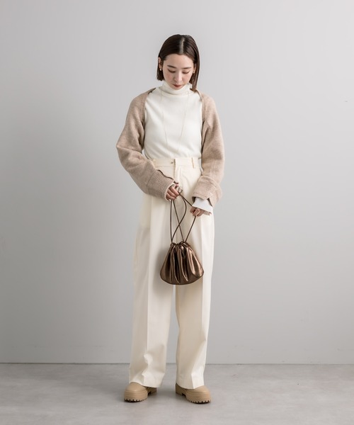 mystic(ミスティック)の「マルチWAYニットボレロ(カーディガン/ボレロ・レディース・ベージュ/ブラック/チャコールグレー・FREE)」の10枚目の写真