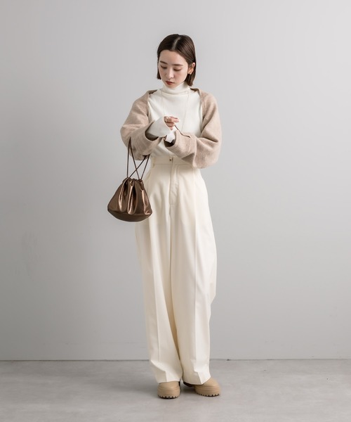 mystic(ミスティック)の「マルチWAYニットボレロ(カーディガン/ボレロ・レディース・ベージュ/ブラック/チャコールグレー・FREE)」の12枚目の写真