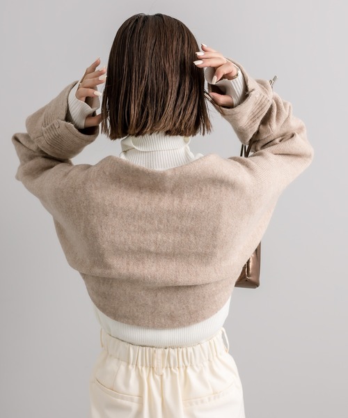 mystic(ミスティック)の「マルチWAYニットボレロ(カーディガン/ボレロ・レディース・ベージュ/ブラック/チャコールグレー・FREE)」の15枚目の写真