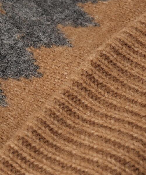 TAKEO KIKUCHI(タケオキクチ)の「◆エアヤーン ノルディック求心柄 ニットキャップ(ニットキャップ/ビーニー・メンズ・ホワイト系/サンドベージュ・00)」の5枚目の写真