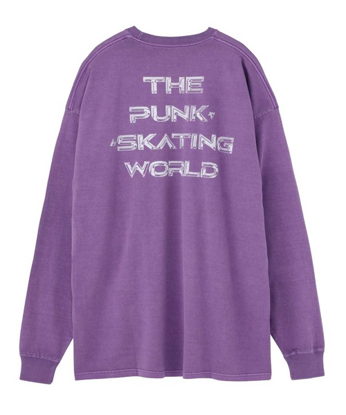 X-girl（エックスガール）の「METAL LOGO L/S TEE DRESS（ワンピース・レディース・チャコール/パープル/ピンク・M/S）」の5枚目の写真