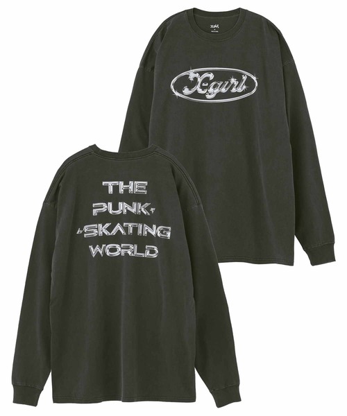 X-girl（エックスガール）の「METAL LOGO L/S TEE DRESS（ワンピース・レディース・チャコール/パープル/ピンク・M/S）」の18枚目の写真