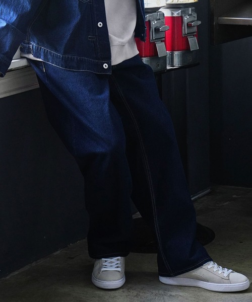 re_k by JUNRED（レクバイジュンレッド）の「re_k by JUNRED / リラックスフレアデニムパンツ（デニムパンツ・メンズ・ネイビー/サックスブルー/ブラック・S/M/L）」の13枚目の写真