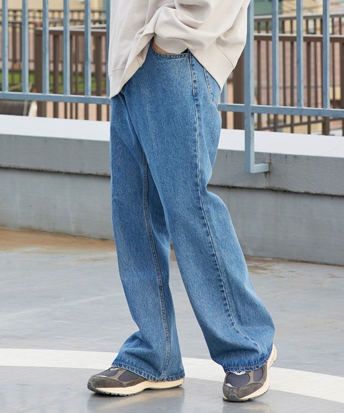 re_k by JUNRED（レクバイジュンレッド）の「re_k by JUNRED / リラックスフレアデニムパンツ（デニムパンツ・メンズ・ネイビー/サックスブルー/ブラック・S/M/L）」の22枚目の写真