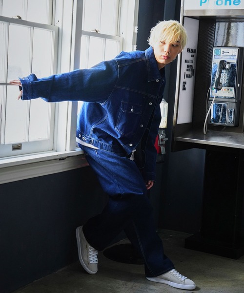 re_k by JUNRED（レクバイジュンレッド）の「re_k by JUNRED / リラックスフレアデニムパンツ（デニムパンツ・メンズ・ネイビー/サックスブルー/ブラック・S/M/L）」の20枚目の写真