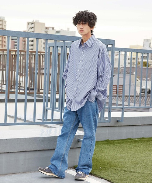 re_k by JUNRED（レクバイジュンレッド）の「re_k by JUNRED / リラックスフレアデニムパンツ（デニムパンツ・メンズ・ネイビー/サックスブルー/ブラック・S/M/L）」の17枚目の写真