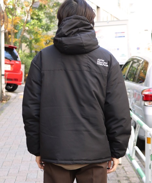 ROOPTOKYO（ループトウキョウ）の「OVERSIZE MOUNTAIN PUFF JACKET / オーバーサイズ マウンテンパフジャケット アウトドア フード（ダウンジャケット/コート・メンズ・ブラック/オリーブ・M/L/XL）」の5枚目の写真