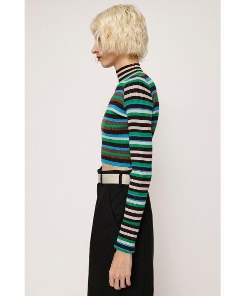 SLY（スライ）の「MULTI BORDER KNIT TOPS マルチボーダー