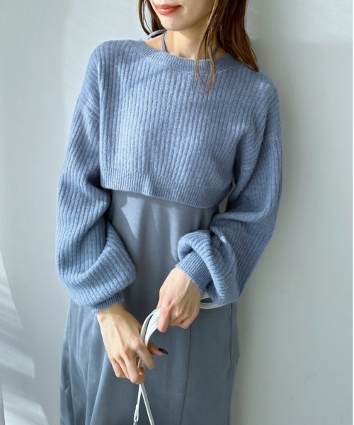 OLIVE des OLIVE(オリーブデオリーブ)の「カーディガン×キャミワンピースセット(ワンピース・レディース・ライトブラウン/ブルー/ブラック・FREE)」の20枚目の写真