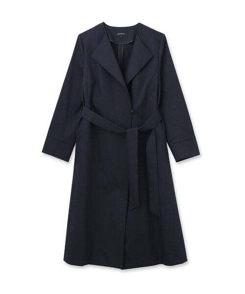 UNTITLED（アンタイトル）の「◆【コートアップ可能】エアタスラン ノーカラーコート（ノーカラーコート・レディース・グレー系/ネイビー/ライトベージュ・00/01/02/03/04/42/44/46/48/50）」の4枚目の写真